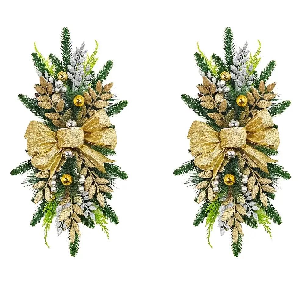 Golden Christmas Decorations 24inch Staircase and Window Ornaments by House Of Avana