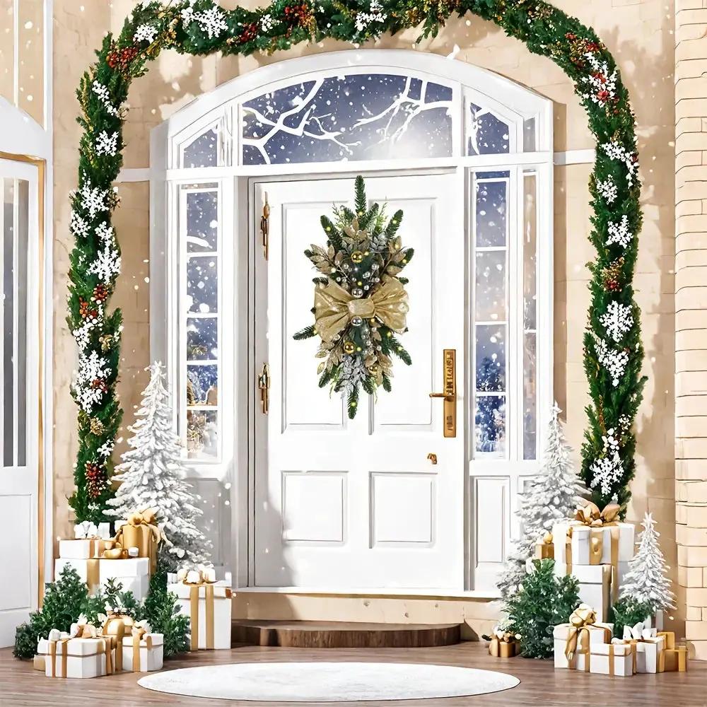Golden Christmas Decorations 24inch Staircase and Window Ornaments by House Of Avana