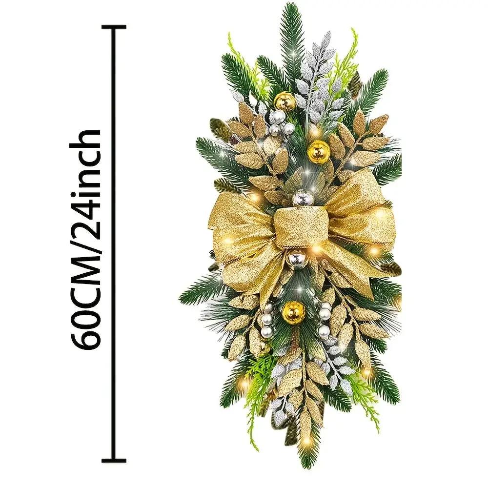 Golden Christmas Decorations 24inch Staircase and Window Ornaments by House Of Avana