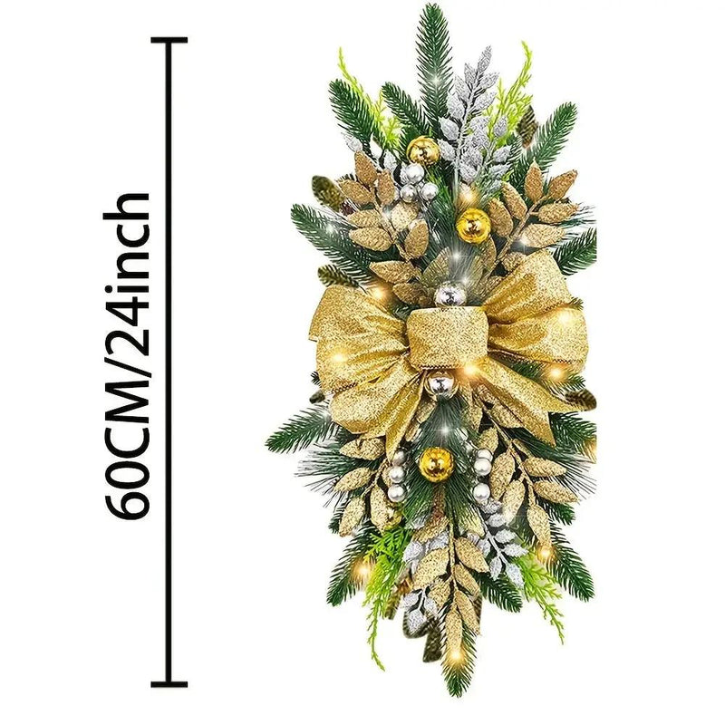 Golden Christmas Decorations 24inch Staircase and Window Ornaments by House Of Avana