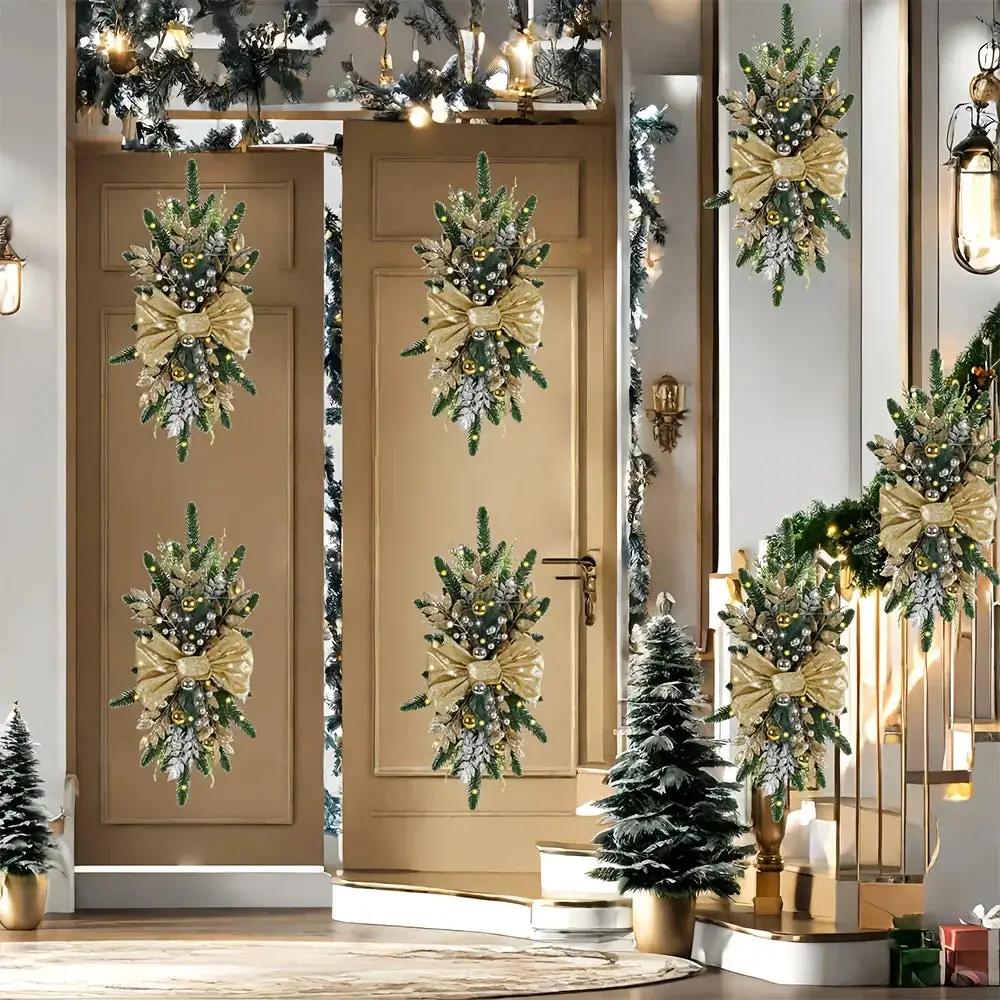 Golden Christmas Decorations 24inch Staircase and Window Ornaments by House Of Avana