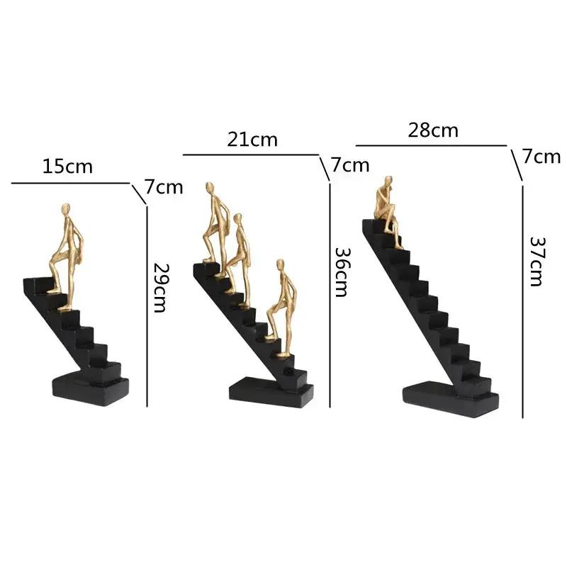 Modern Staircase Climbing Human Sculpture for Home Decor by House Of Avana