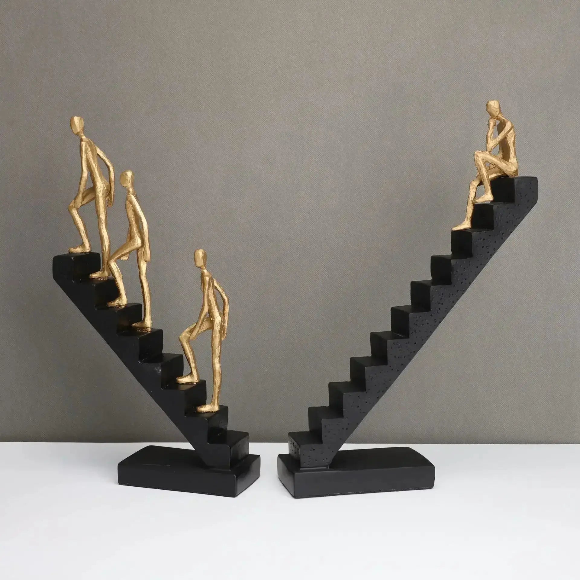 Modern Staircase Climbing Human Sculpture for Home Decor by House Of Avana
