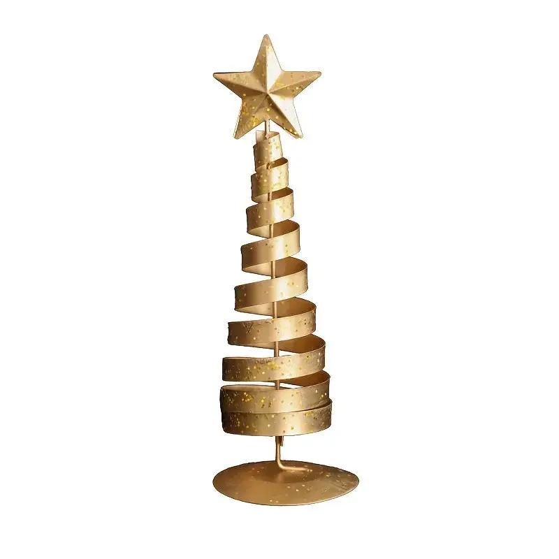 Golden Metal 3-Piece Scandinavian Christmas Decor Set by House Of Avana