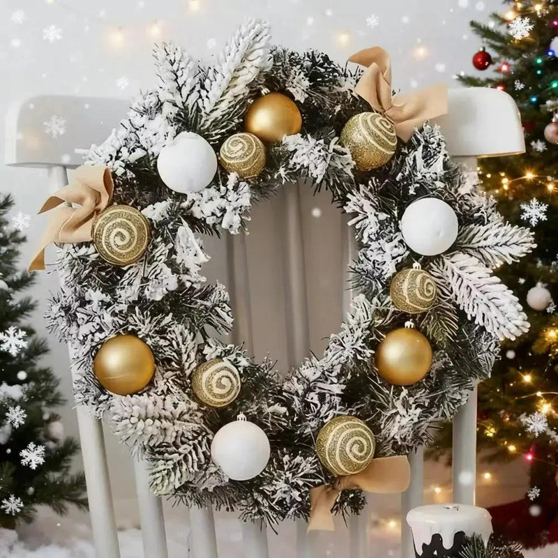 Golden Metal Winter Decor with Holiday Accents by House Of Avana