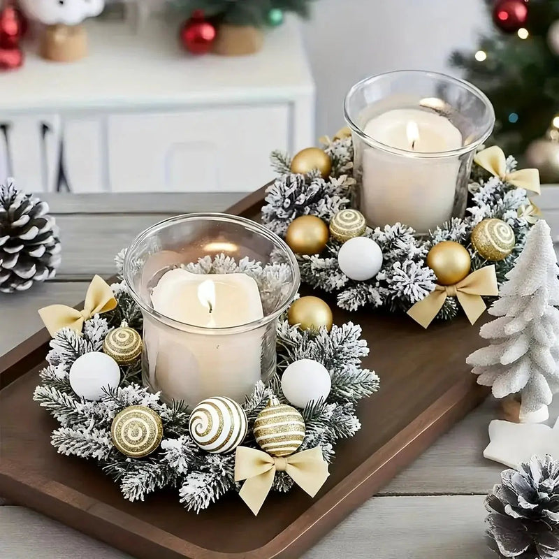 Golden Metal Winter Decor with Holiday Accents by House Of Avana