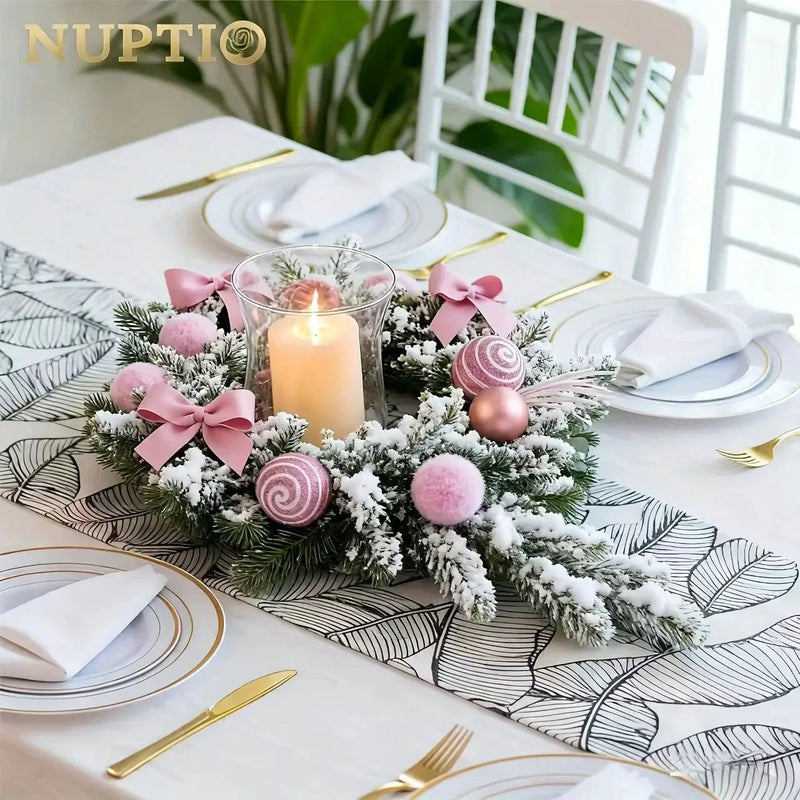 Golden Metal Winter Decor with Holiday Accents by House Of Avana
