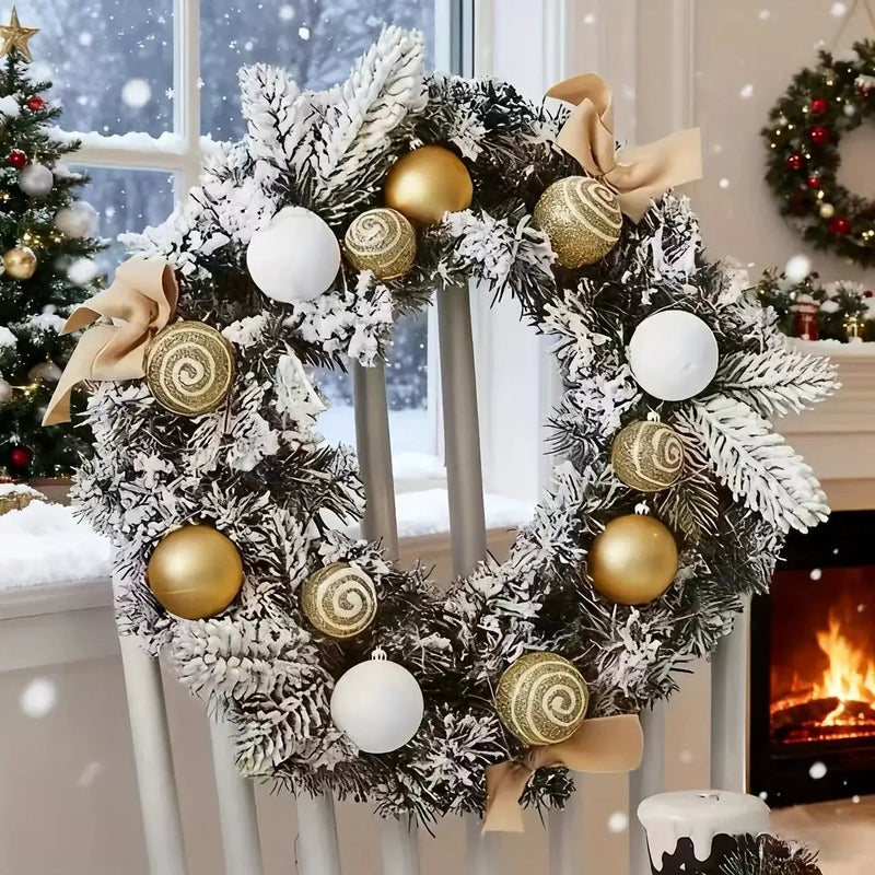 Golden Metal Winter Decor with Holiday Accents by House Of Avana