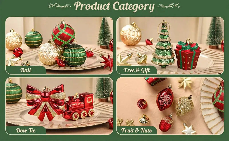 Golden Shatterproof Christmas Decorations by House Of Avana