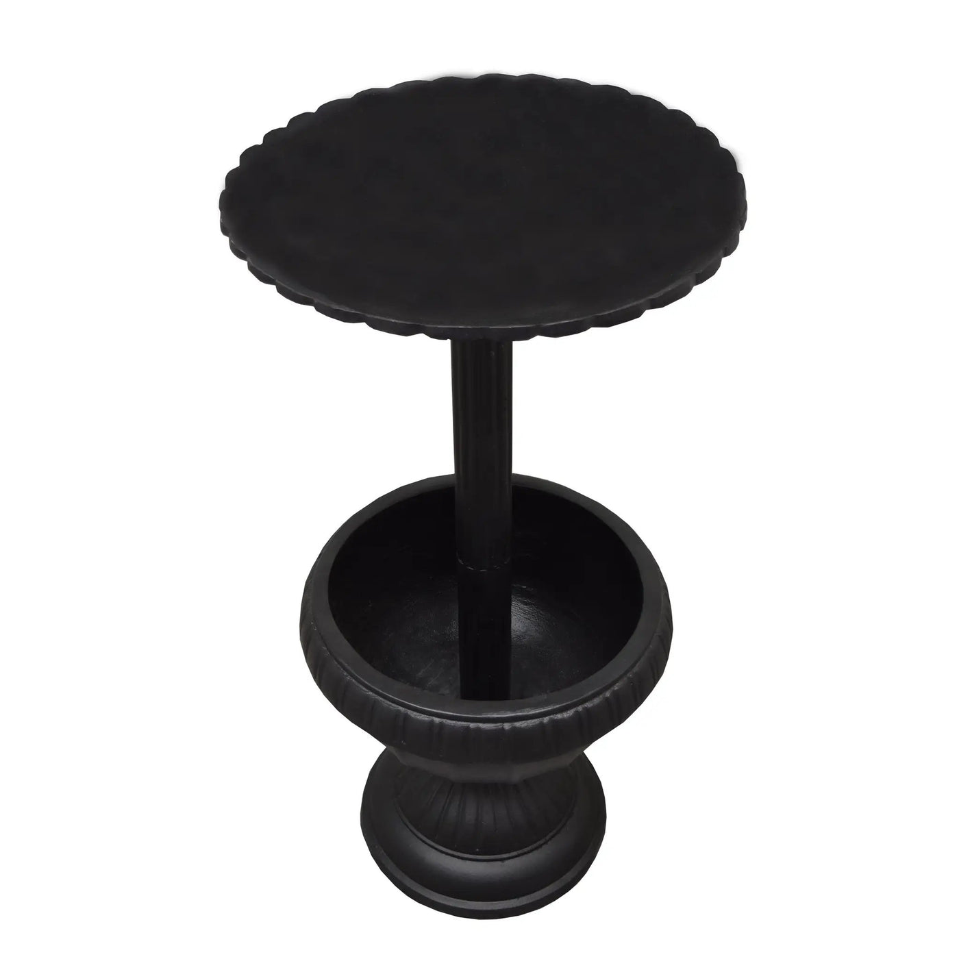 Ornate Round Cast Aluminum Metal 35-in Bird Bath Planter Vase Combo by Sharicks