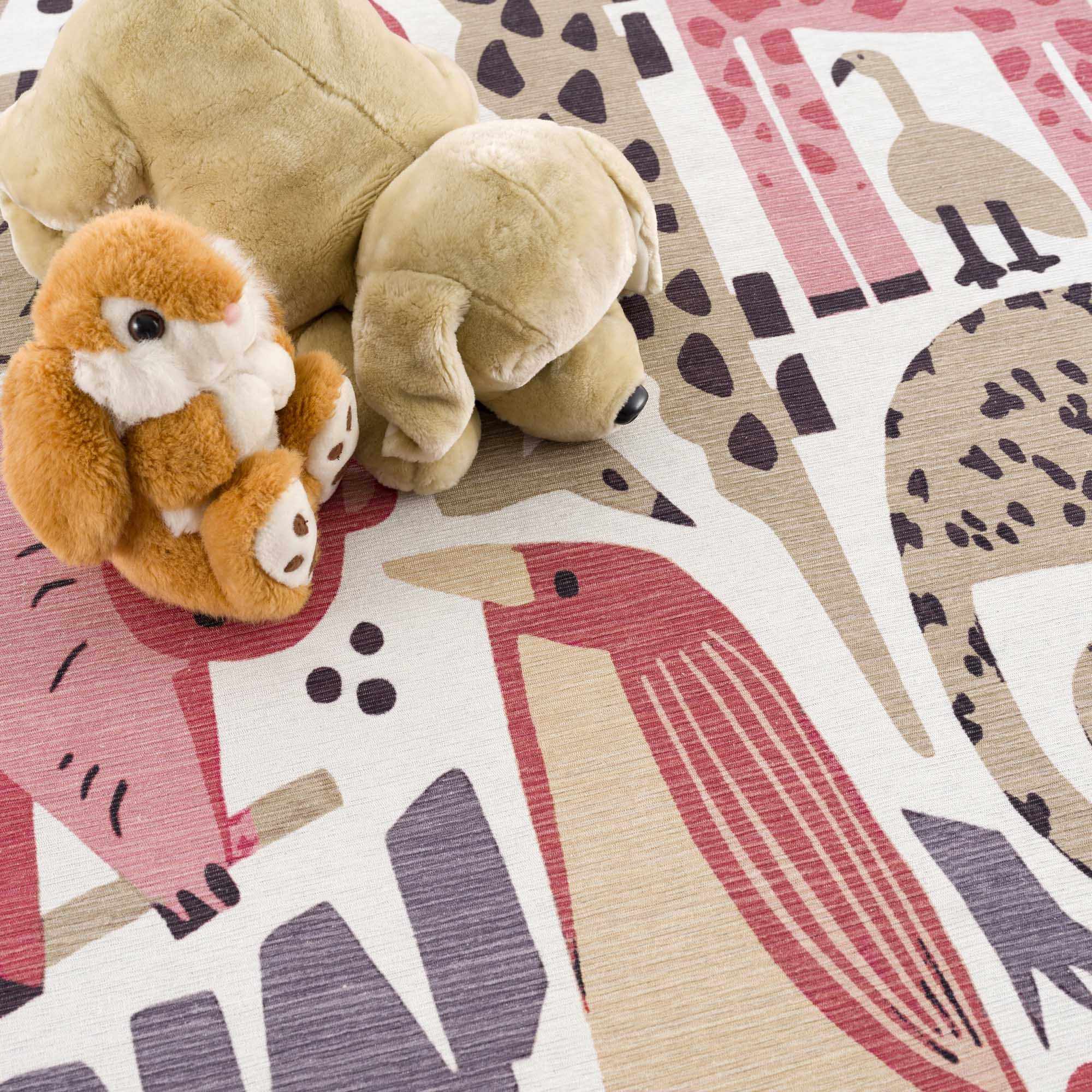 Natal Animal Print Washable Kids Rug - Clearance by Boutique Rugs