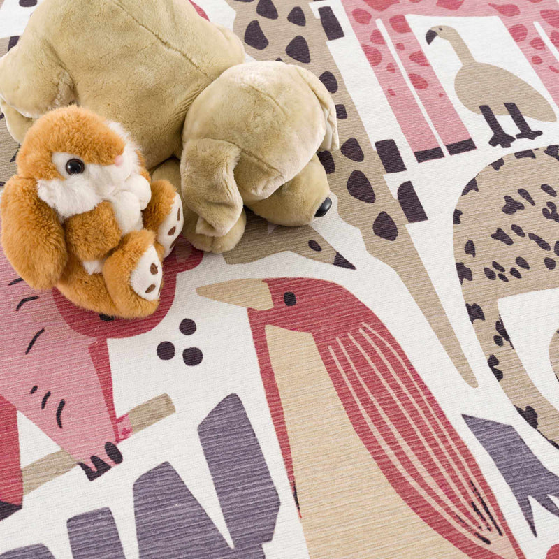Natal Animal Print Washable Kids Rug - Clearance by Boutique Rugs