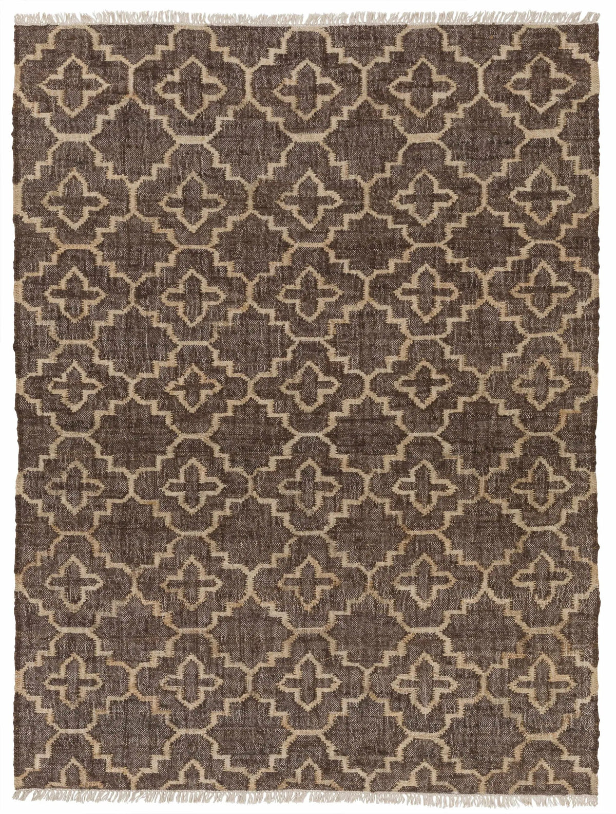 Gotebo Handcrafted Fringed Jute Carpet - Clearance