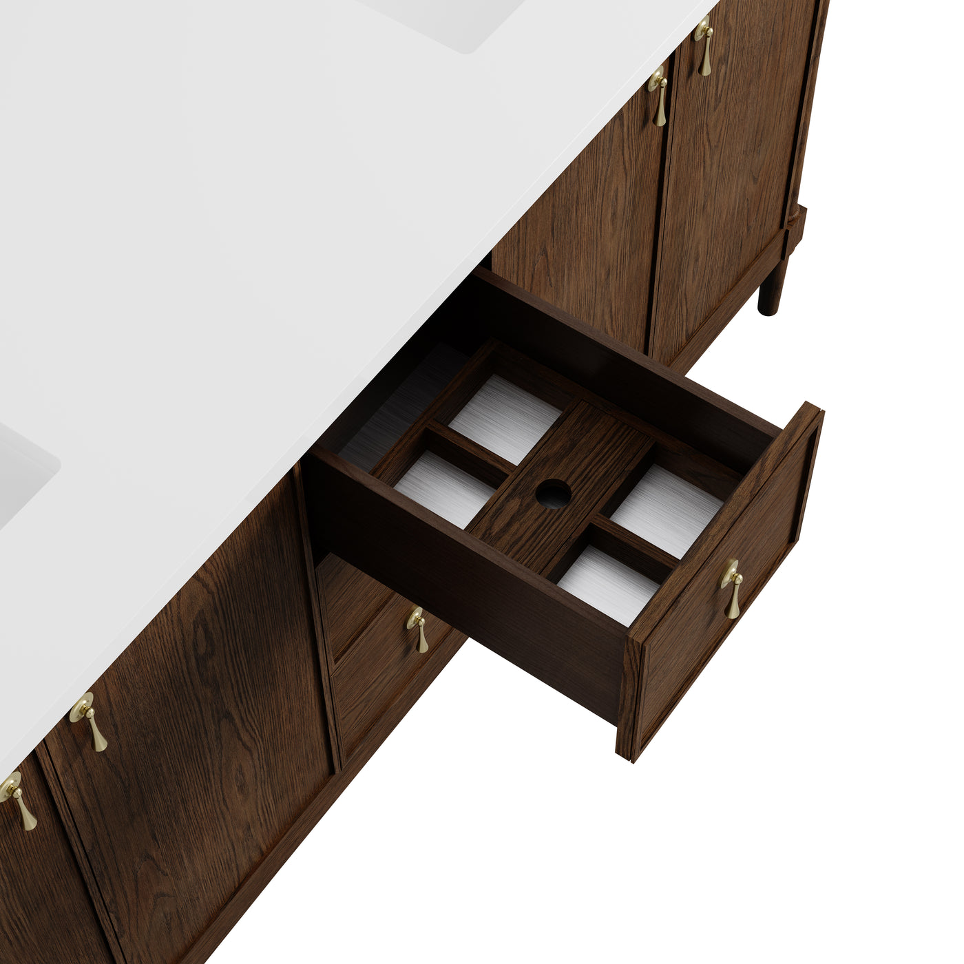James Martin Kinnsden 72" Double Bathroom Vanity, Sable Oak, view 25