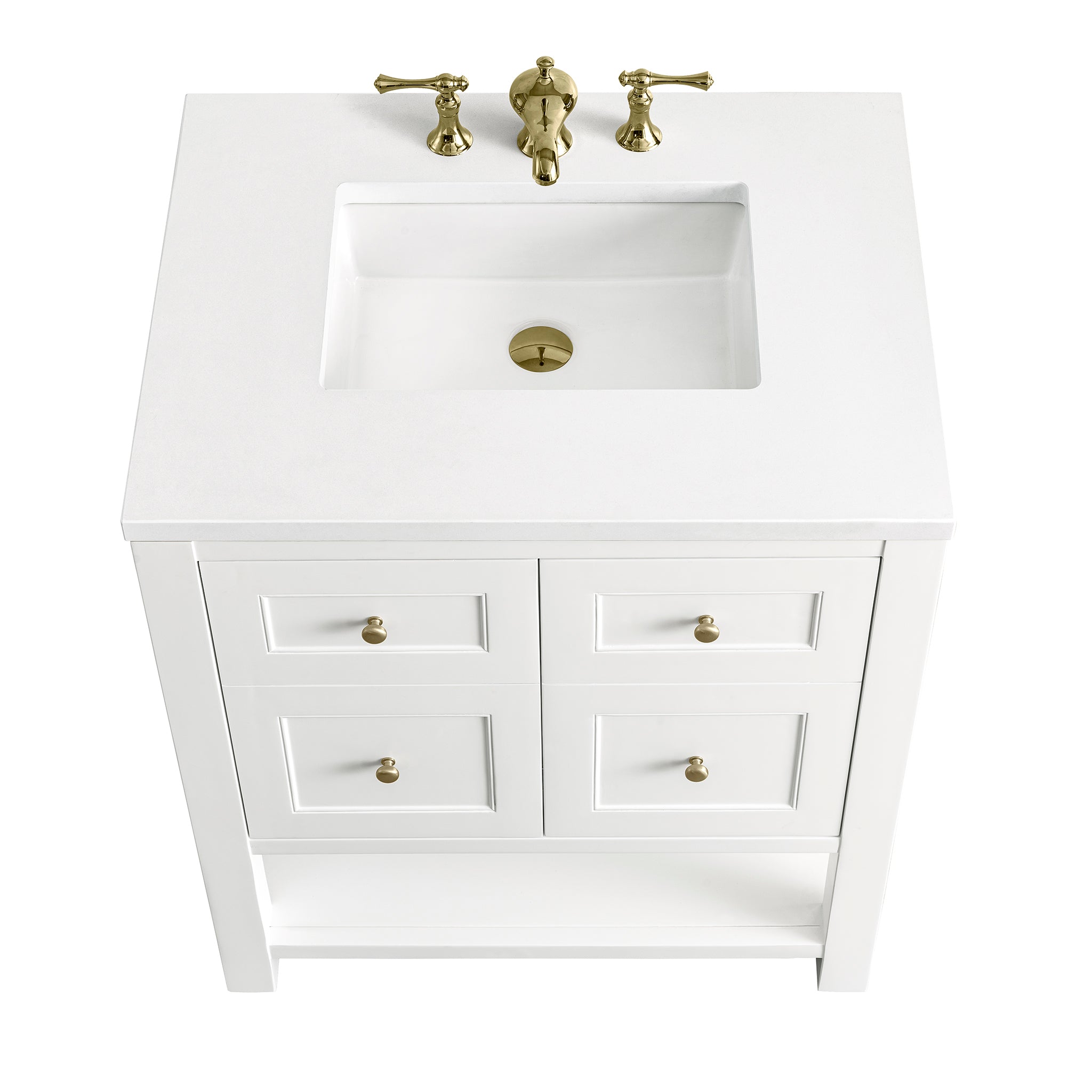 James Martin Breckenridge 30" Single Bathroom Vanity, Bright White, view 33
