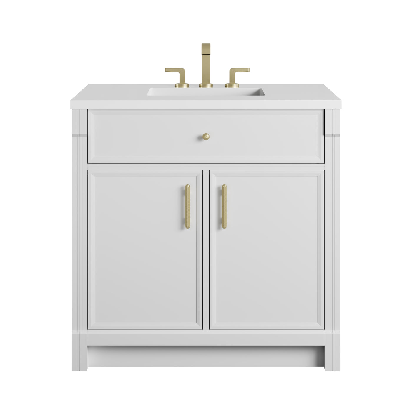 James Martin Bellshire 36" Single Bathroom Vanity, Bright White, view 29