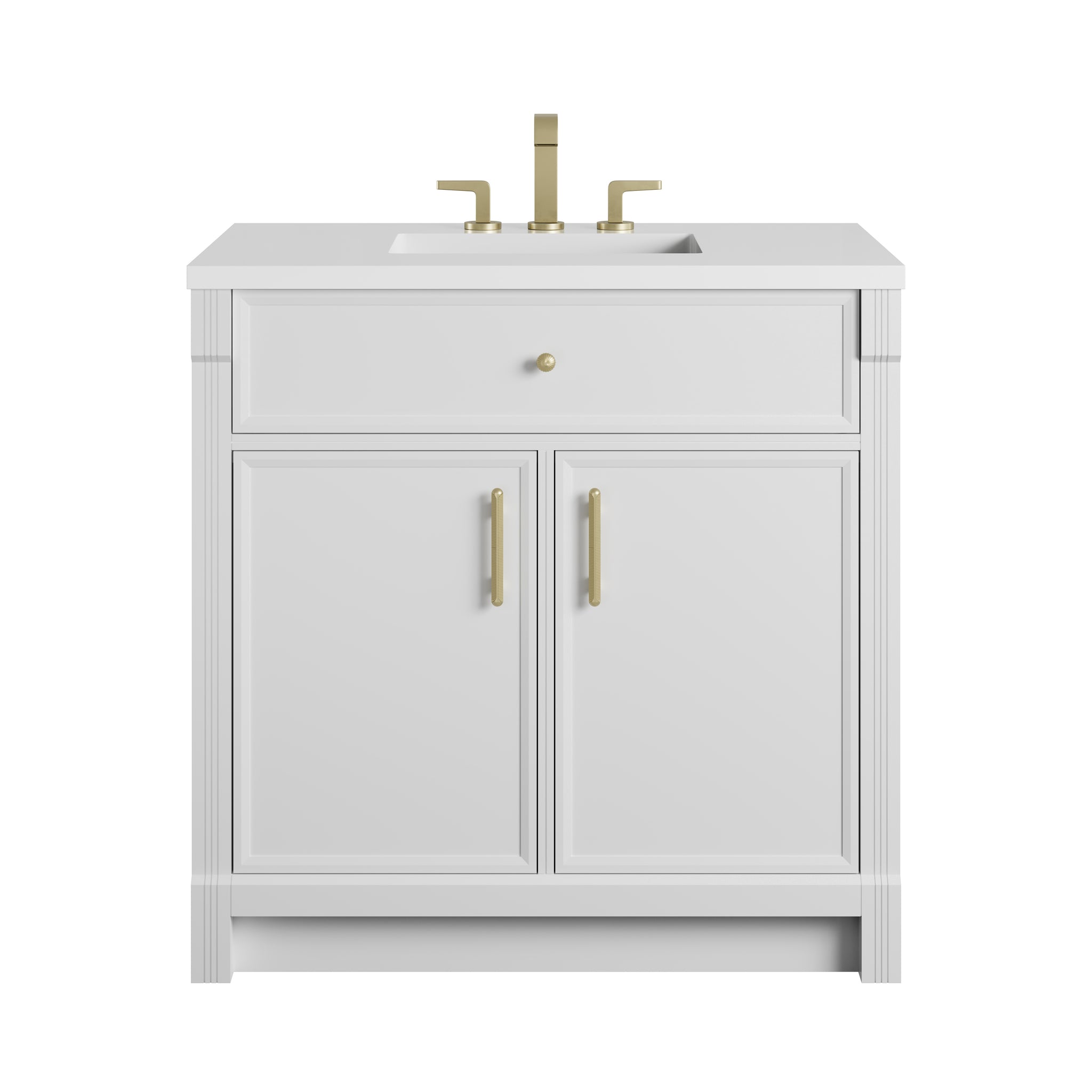 James Martin Bellshire 36" Single Bathroom Vanity, Bright White, view 29