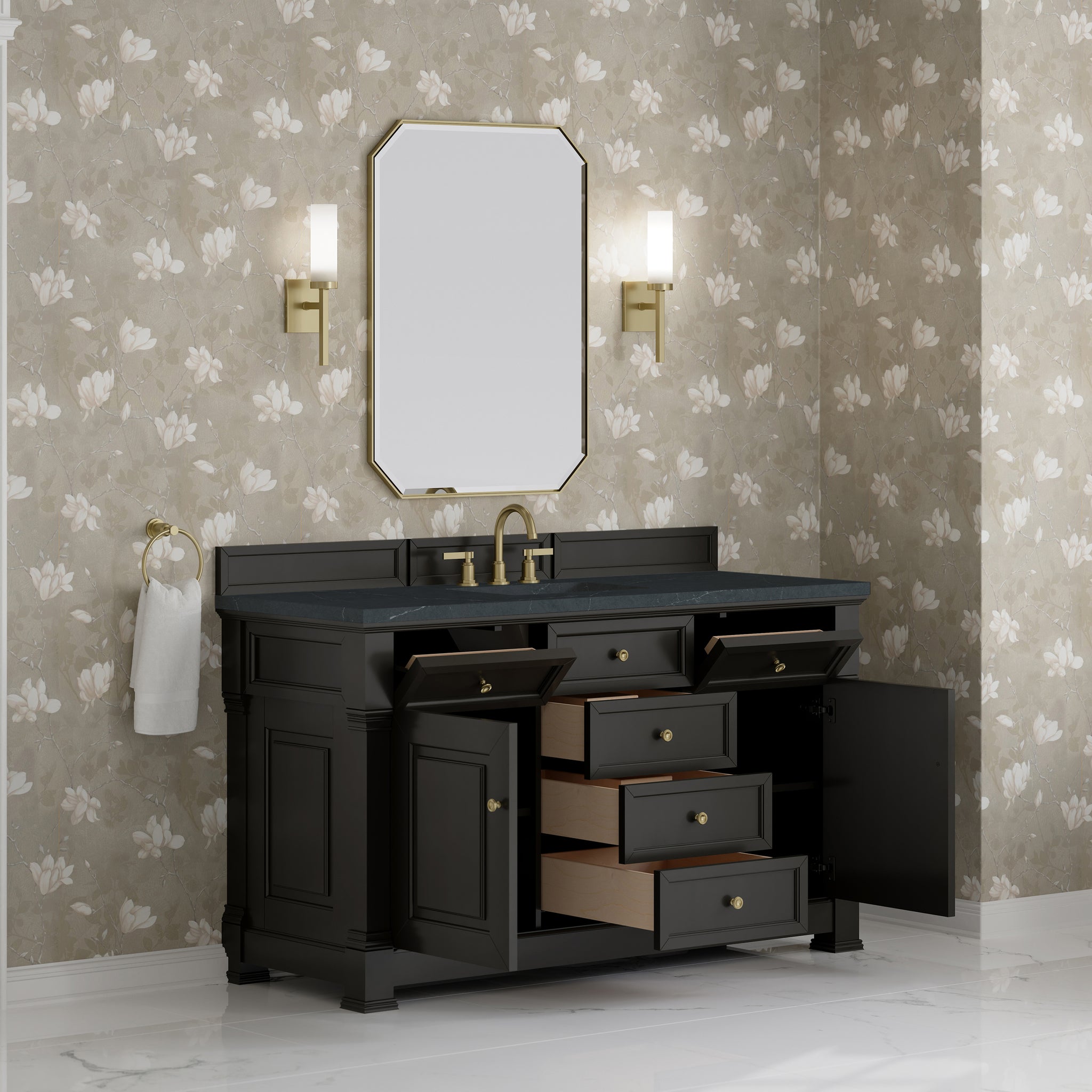 James Martin Brookfield 60" Single Bathroom Vanity, Black Onyx, view 28