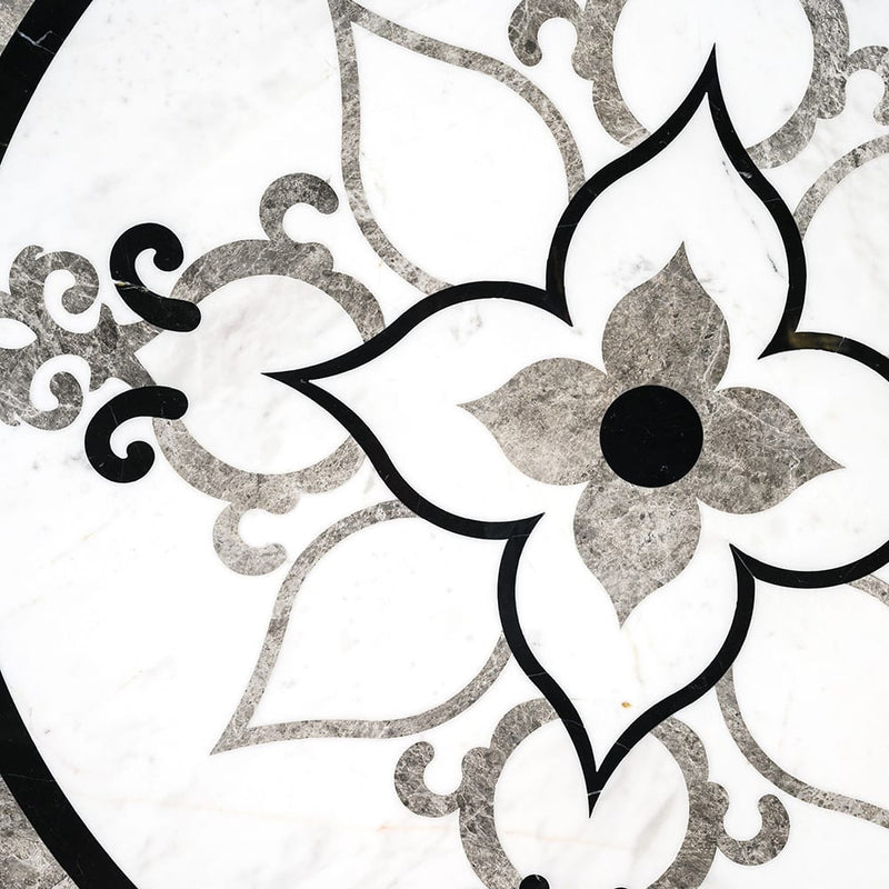 Grace Multi Finish Round Marble Medallions 48x48 Marble Multi Finish 48x48 Medallions — 1