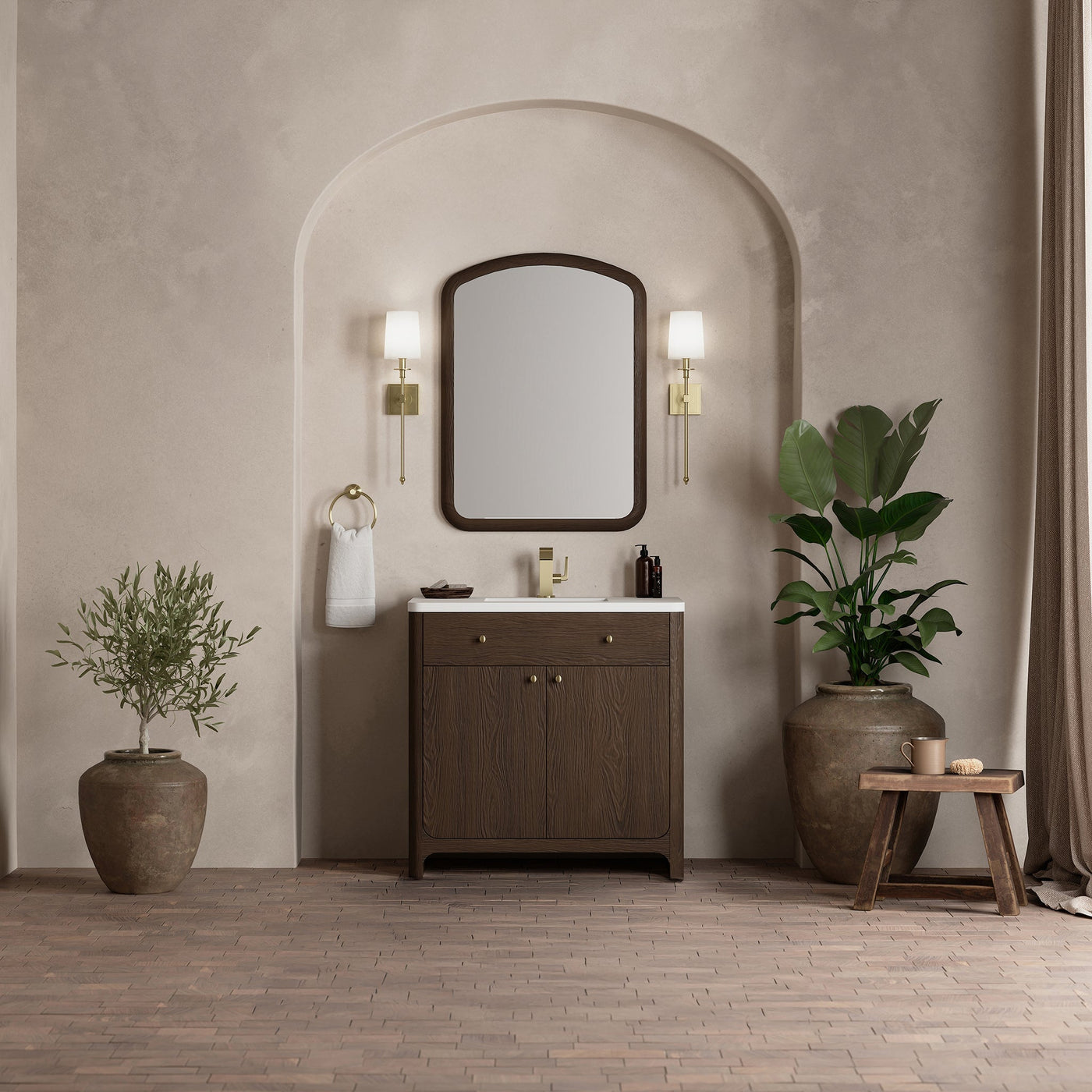 James Martin Gracyn 36" Single Bathroom Vanity, Sable, cabinet without a countertop
