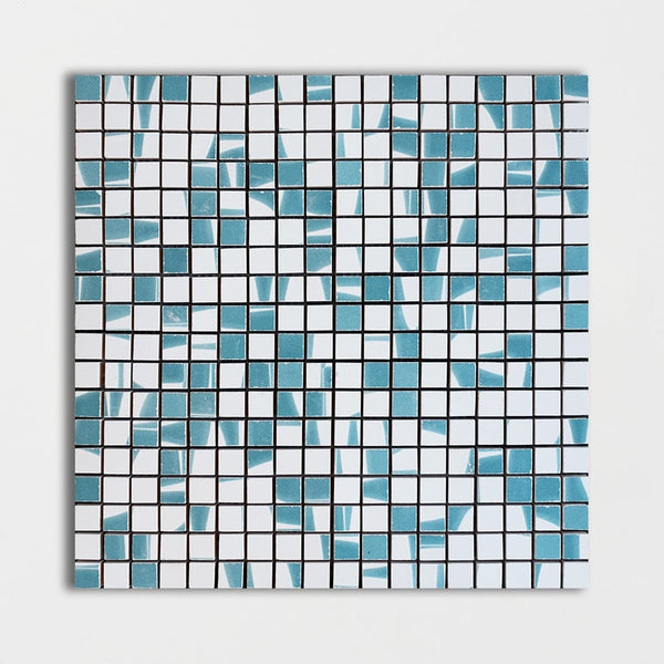Grad Glossy Ciel Colore Look Ceramic Mosaics 11 1/2x11 1/2