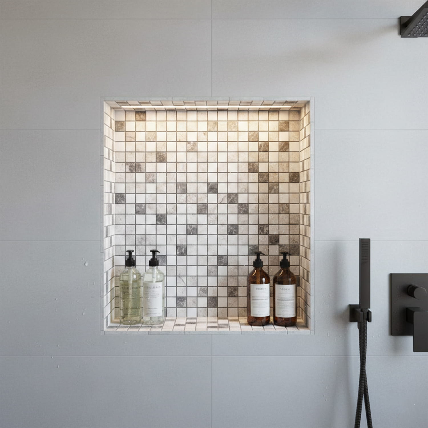 Granada Blend Polished 1x1 Marble Mosaics 12x12 Marble Polished 12x12 Mosaics — 2