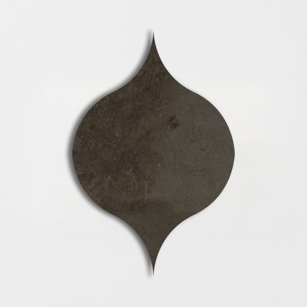 Gray Fousanna Honed Winter Leaf Limestone Waterjet Mosaics 4 7/8x6 13/16 Limestone Honed 4x8 Waterjet Mosaics — 3