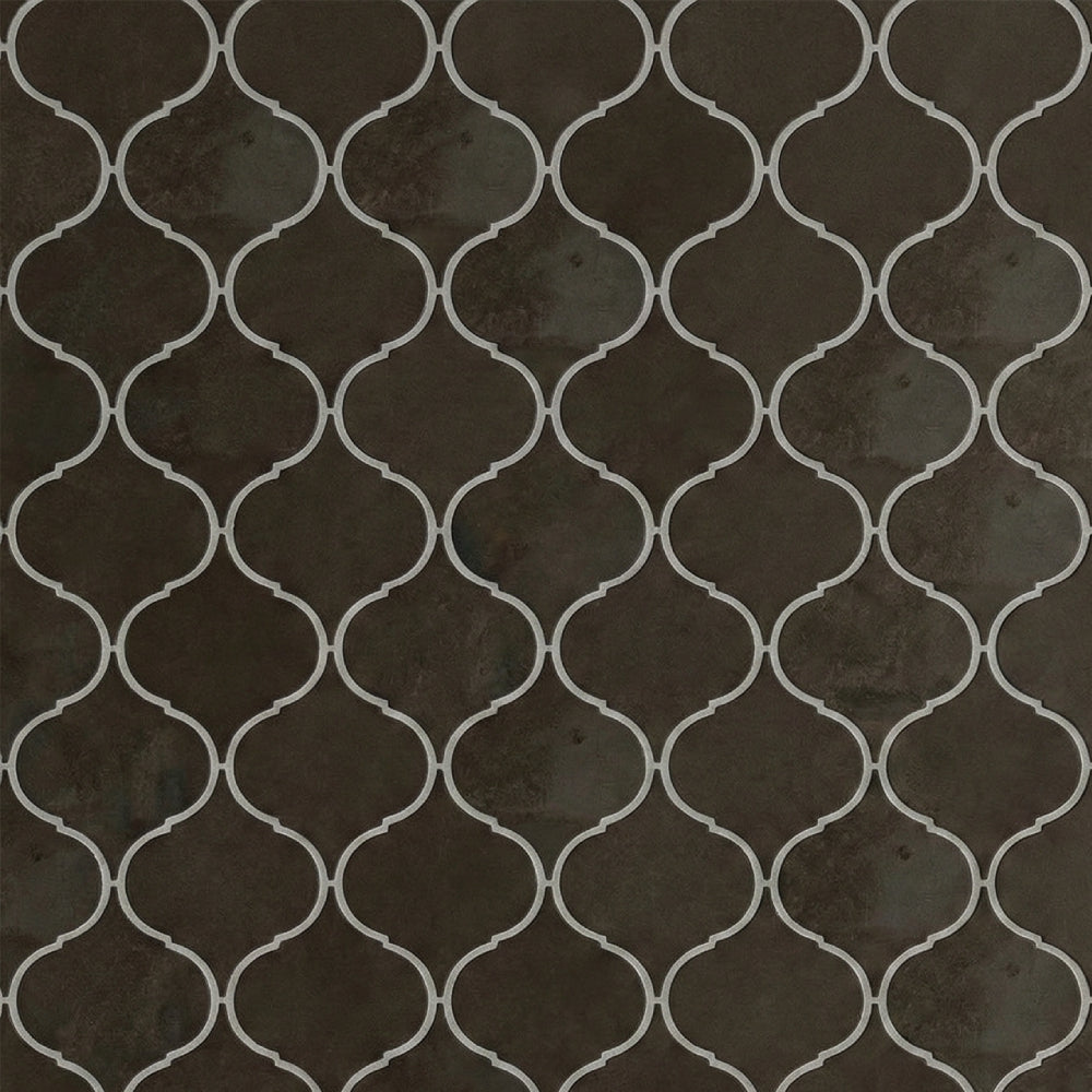 Gray Fousanna Honed Winter Leaf Limestone Waterjet Mosaics 4 7/8x6 13/16 Limestone Honed 4x8 Waterjet Mosaics