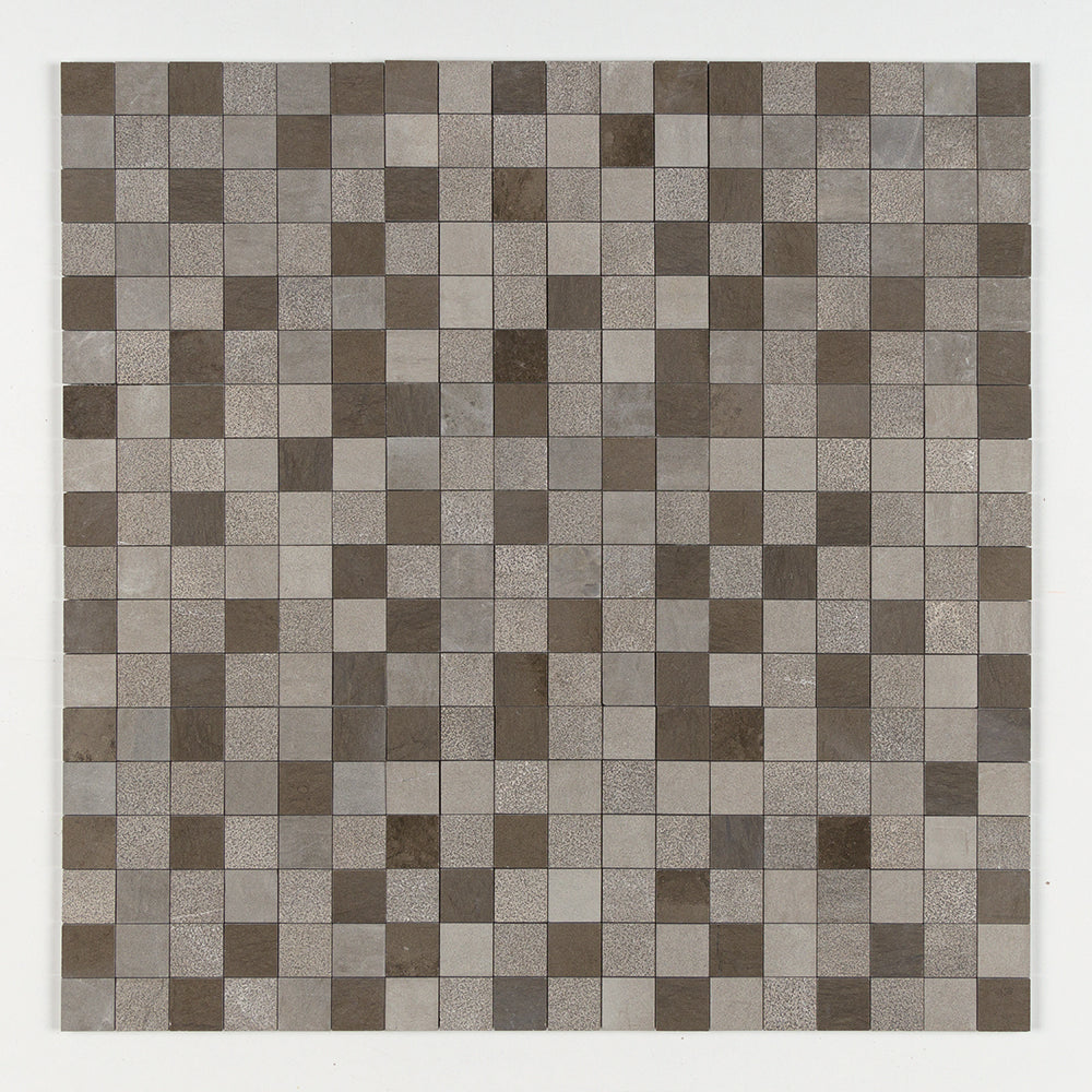 Gray Fousanna Textured 2x2 Limestone Mosaics 12x12 Limestone Textured 12x12 Mosaics — 1