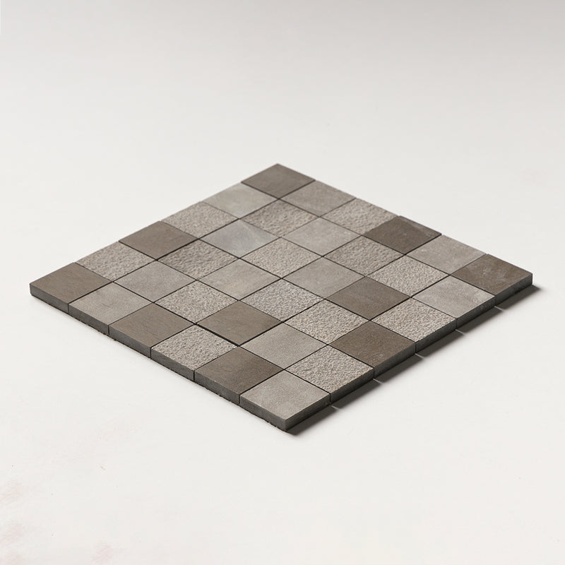 Gray Fousanna Textured 2x2 Limestone Mosaics 12x12 Limestone Textured 12x12 Mosaics — 2