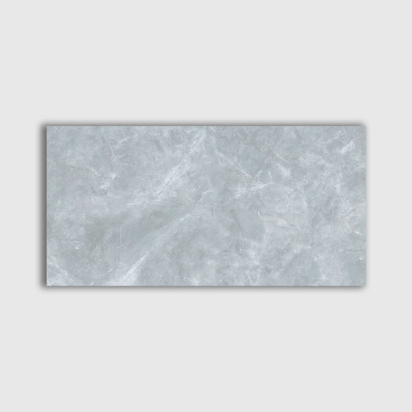Gray Polished Marble Look Porcelain Tiles 12x24