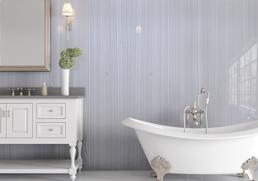 Gray Venneer Polished Quartzite Slab Random room scene