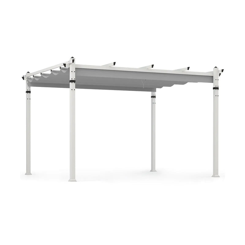 Outdoor Pergola with Retractable Canopy and Aluminum Frame by DirectDeals