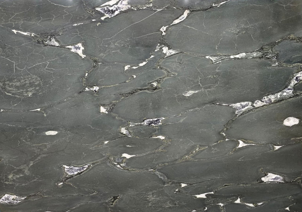 Green Army Polished Marble Slab Random