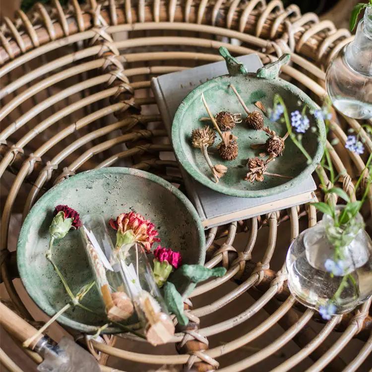Green Iron Tray Bird Decorative Tray by RusticReach