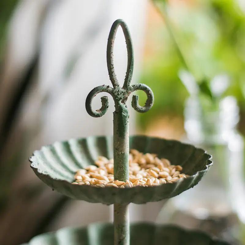 Green Iron Two Tier Small Decorative Tray by RusticReach