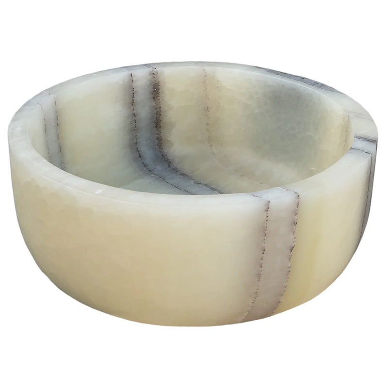 Green Translucent Onyx Natural Stone Above Vanity Bathroom Vessel Sink by GobekDesign