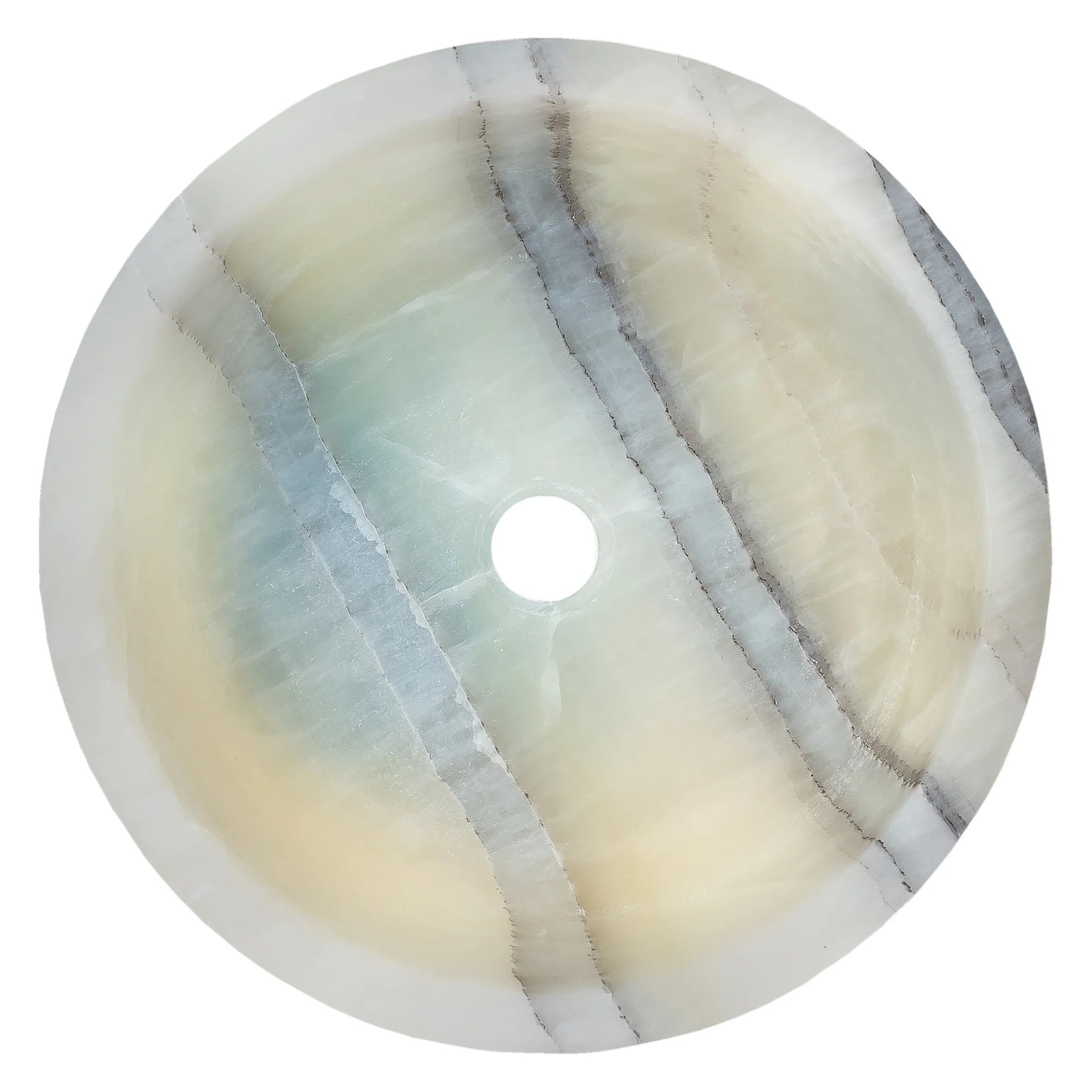 Green Translucent Onyx Natural Stone Above Vanity Bathroom Vessel Sink by GobekDesign