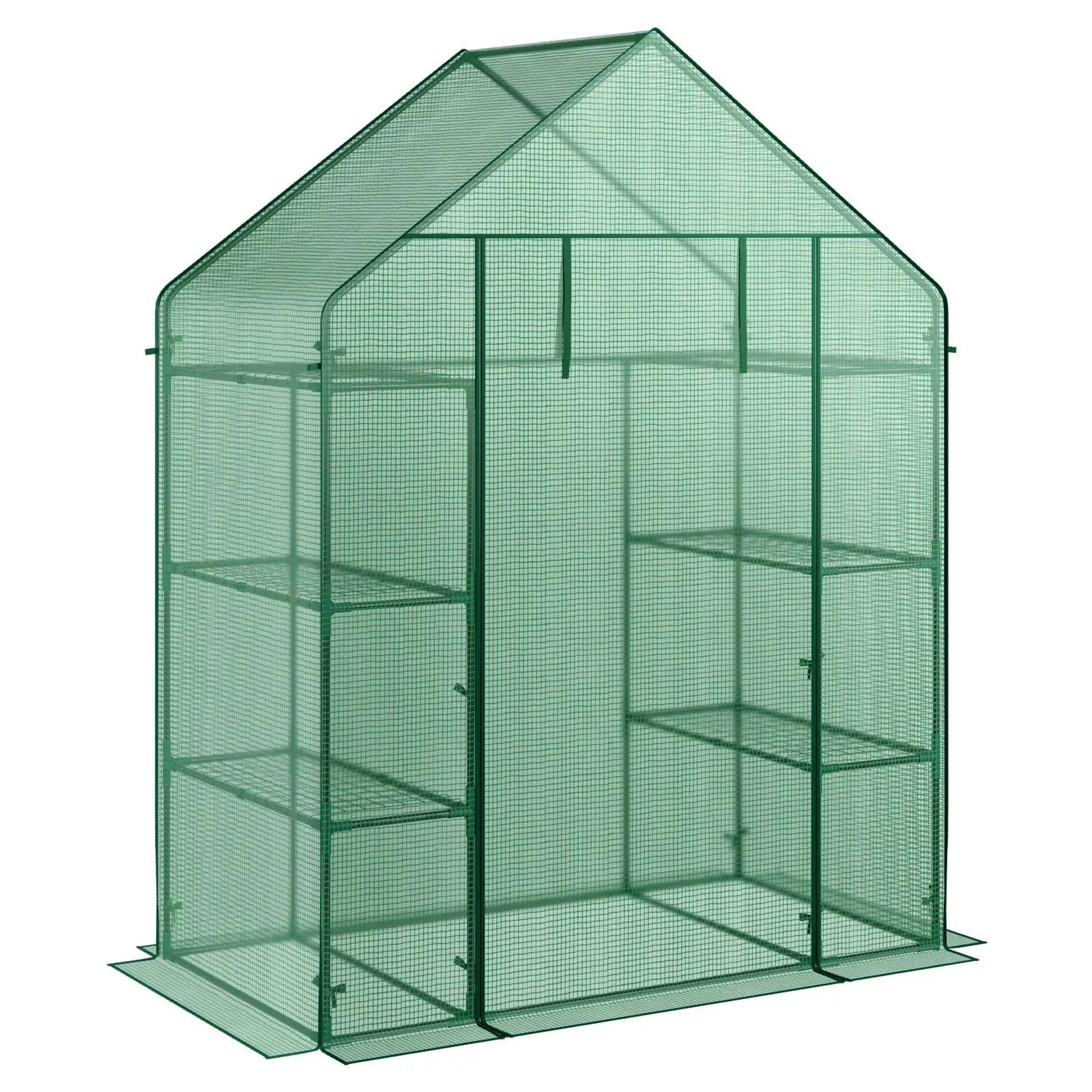 Portable 4 Tier Walk-in Plant Greenhouse with 8 Shelves by DirectDeals