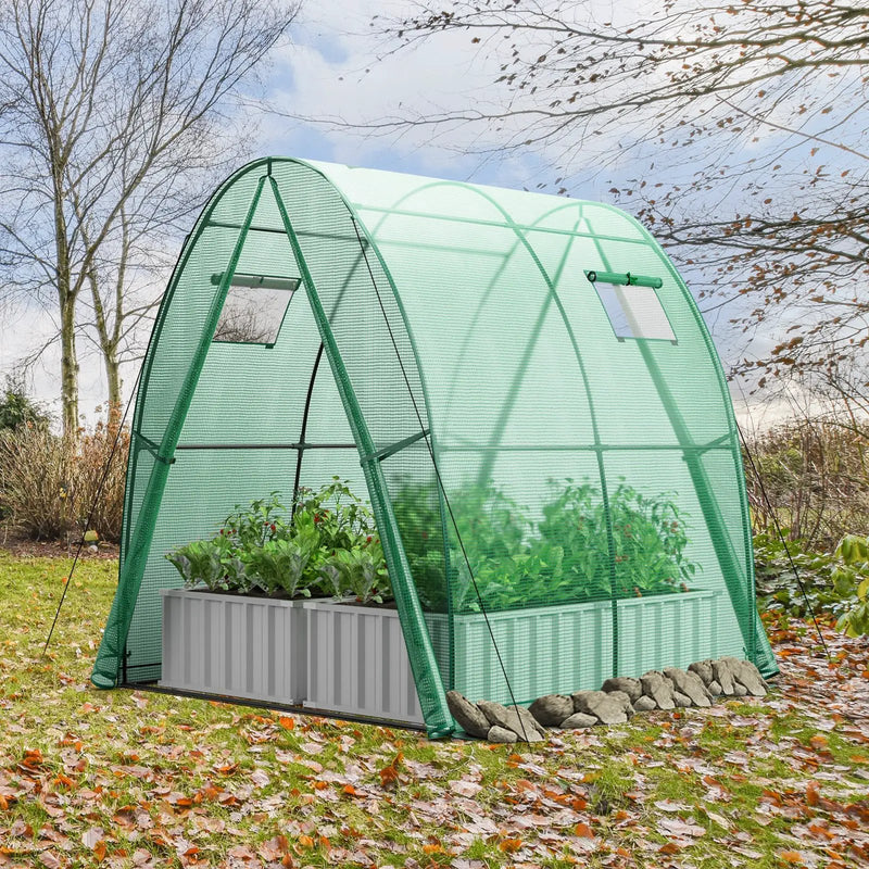6 x 6 x 6.6 FT Outdoor Wall-in Tunnel Greenhouse by DirectDeals