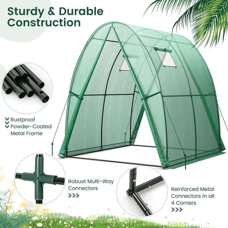 6 x 6 x 6.6 FT Outdoor Wall-in Tunnel Greenhouse by DirectDeals