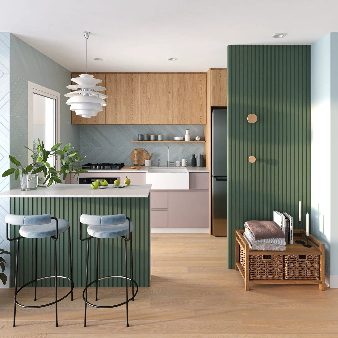Paintable Fluted Wall Panels by andor willow