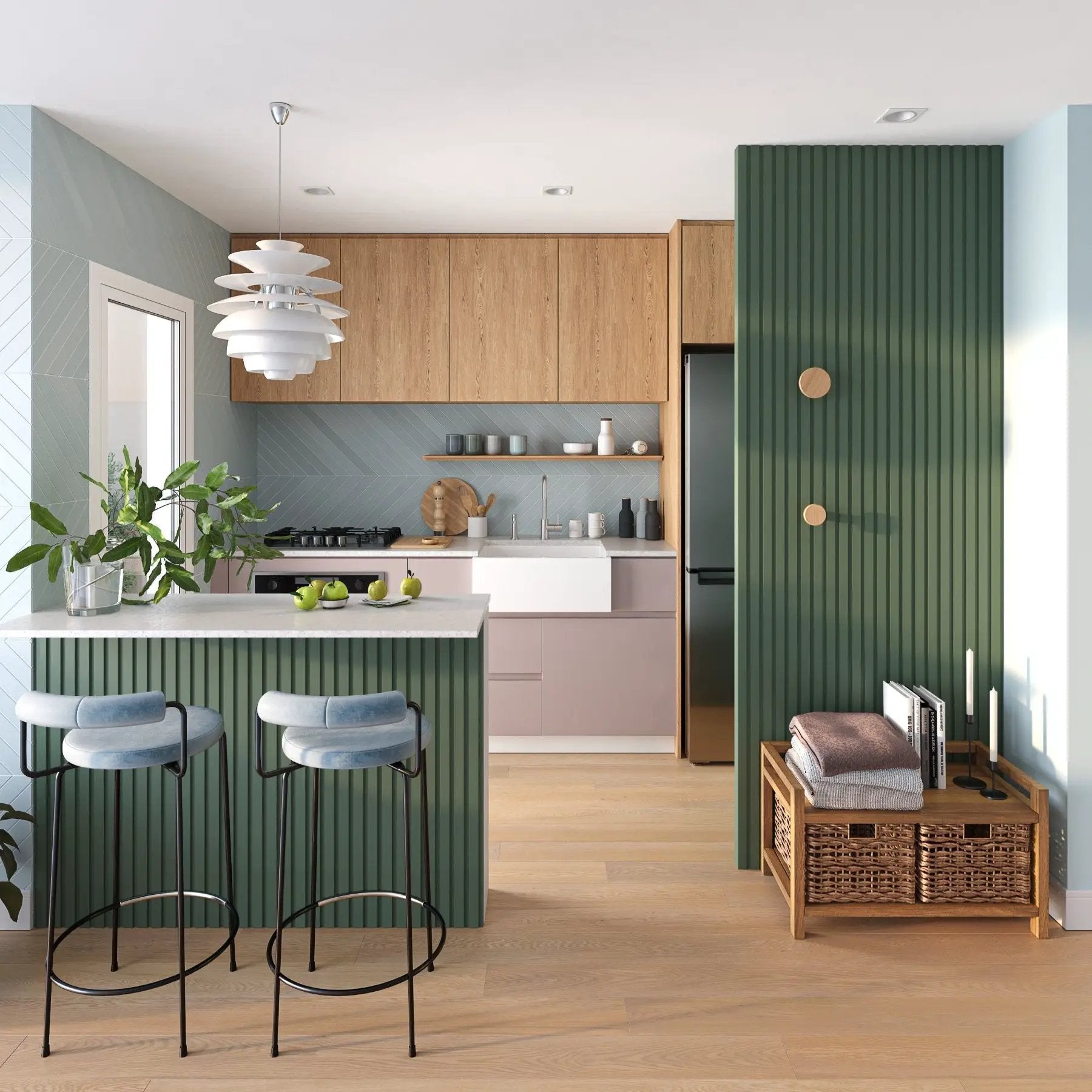 Paintable Fluted Wall Panels by andor willow