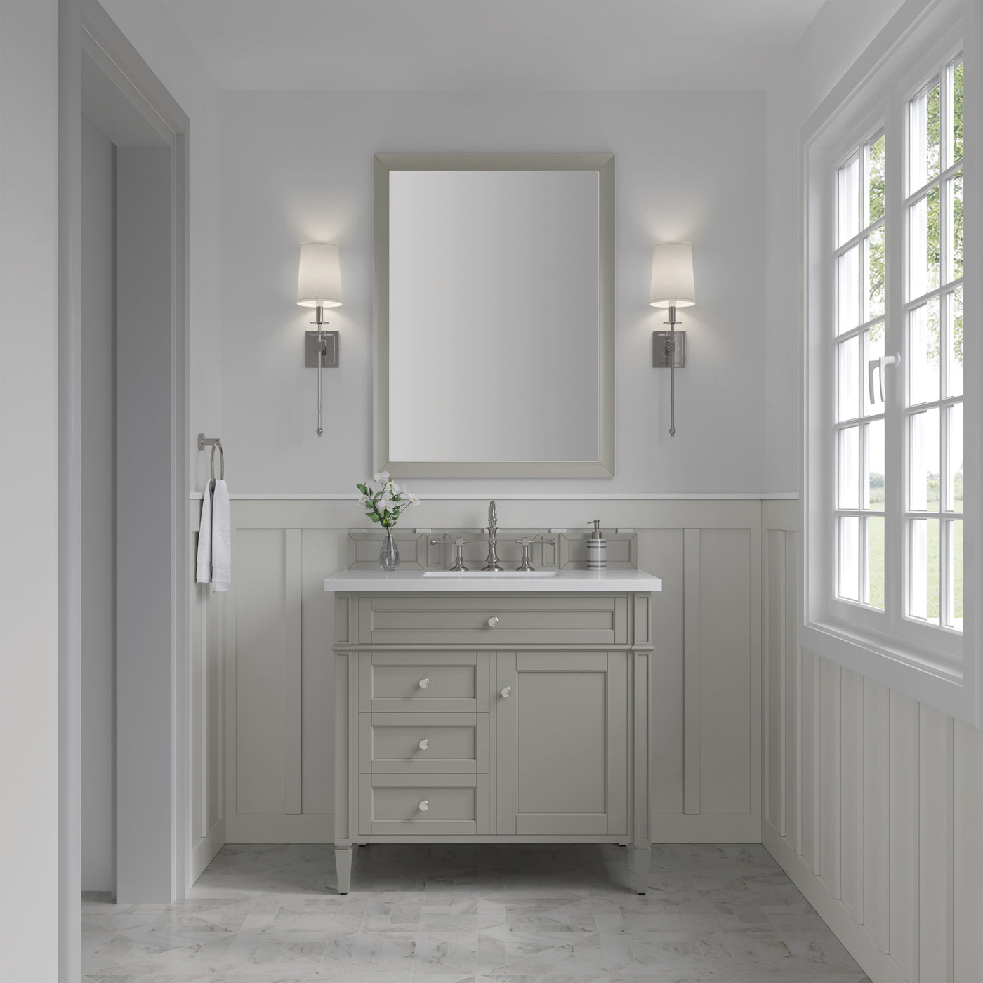 James Martin Brittany 36" Single Bathroom Vanity, Urban Gray, view 22