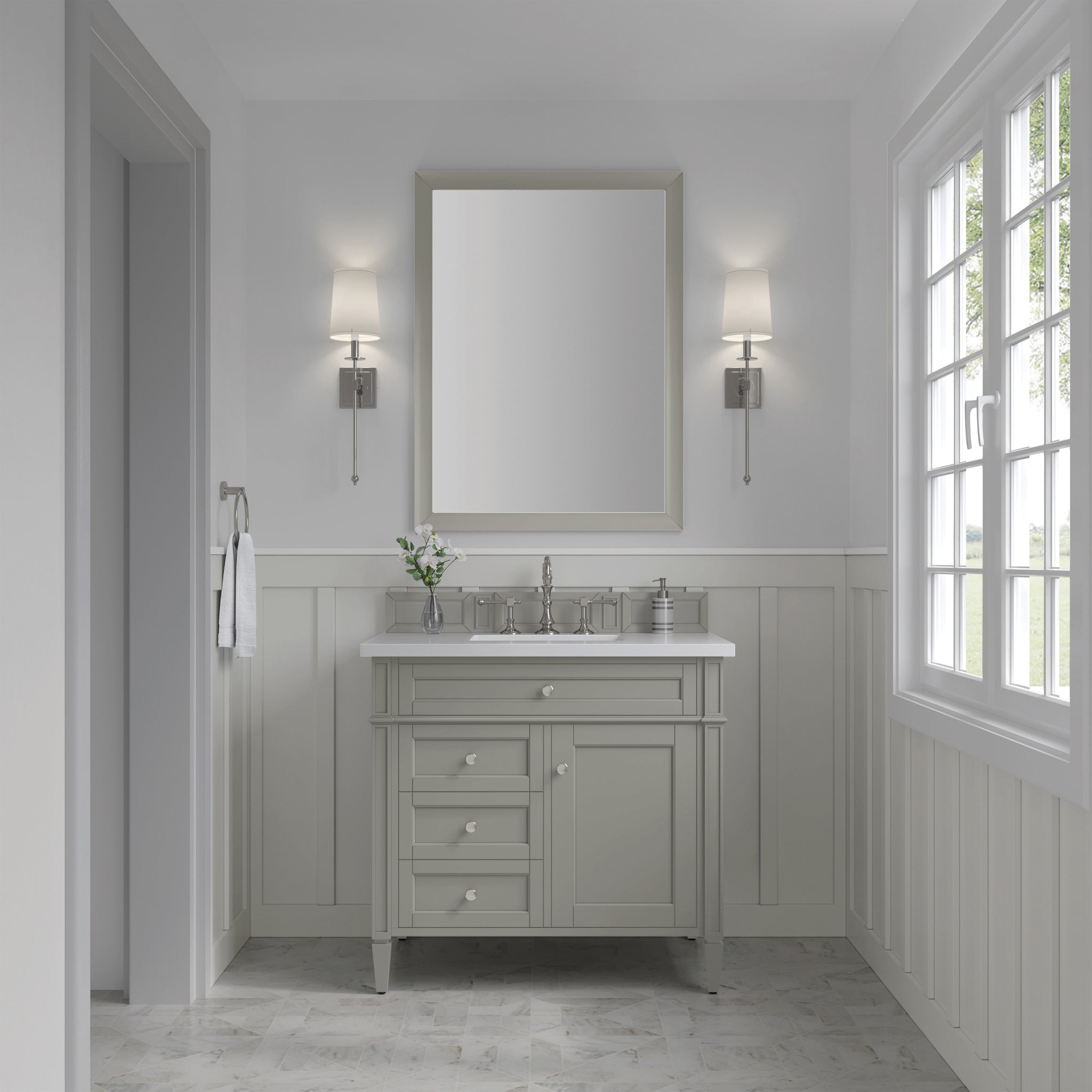 James Martin Brittany 36" Single Bathroom Vanity, Urban Gray, view 22