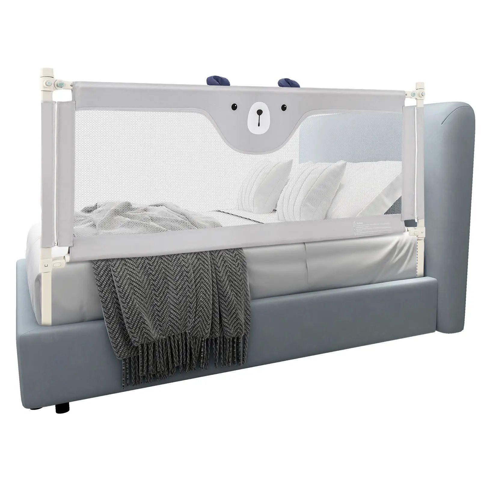 Vertical Lifting Baby Bed Rail with Double Safety Lock by DirectDeals