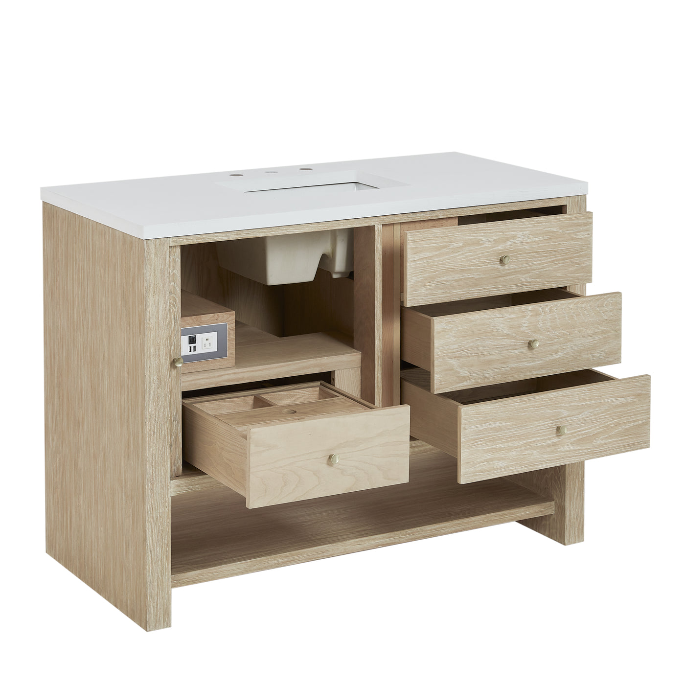 James Martin Marigot 48" Single Bathroom Vanity, Sunwashed Oak, view 16