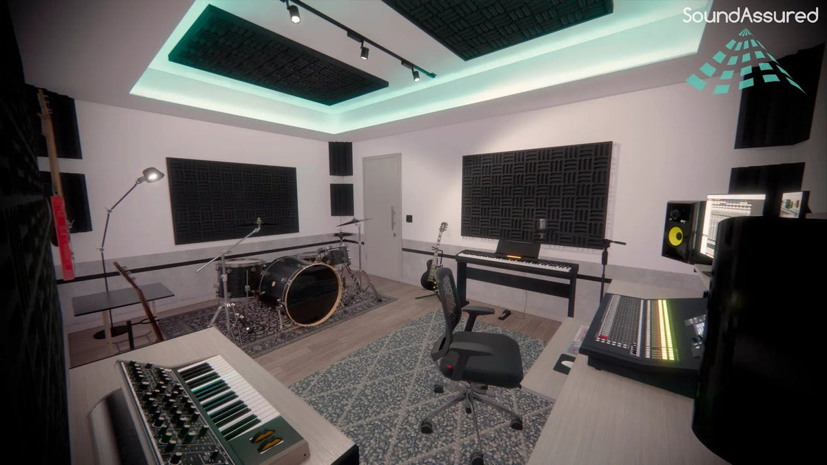 Grid Style Acoustic Foam Panels - Acoustic Foam Room Kits, photo 2 of 10