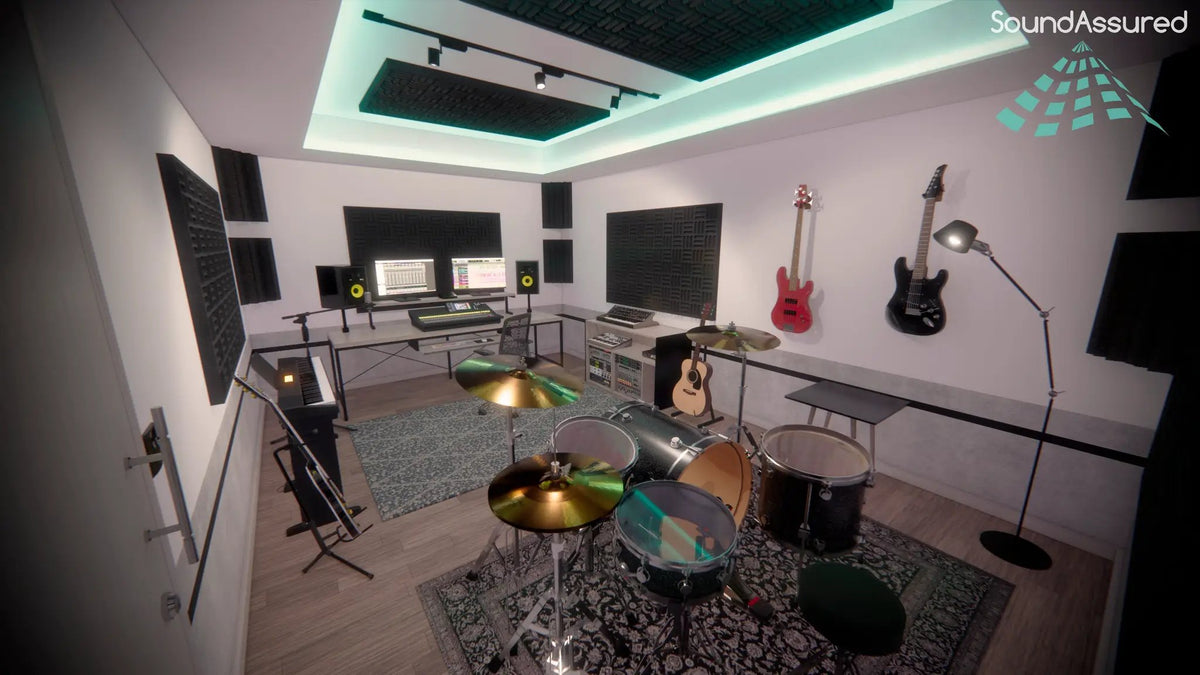 Grid Style Acoustic Foam Panels - Acoustic Foam Room Kits, photo 7 of 10