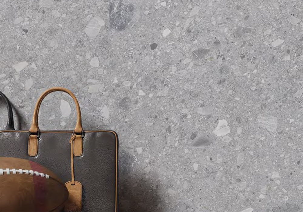 Grigio Di Gre Matte Porcelain Slab 64x128 room scene